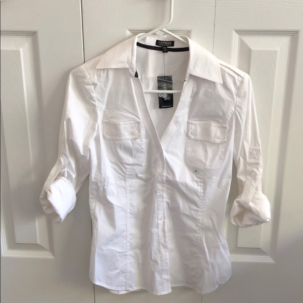 Express white button down NWT